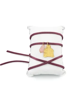 Bracciale Tessuto Dama Viola