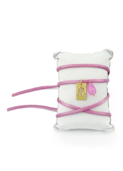 Bracciale Tessuto Ideogramma Luce Rosa