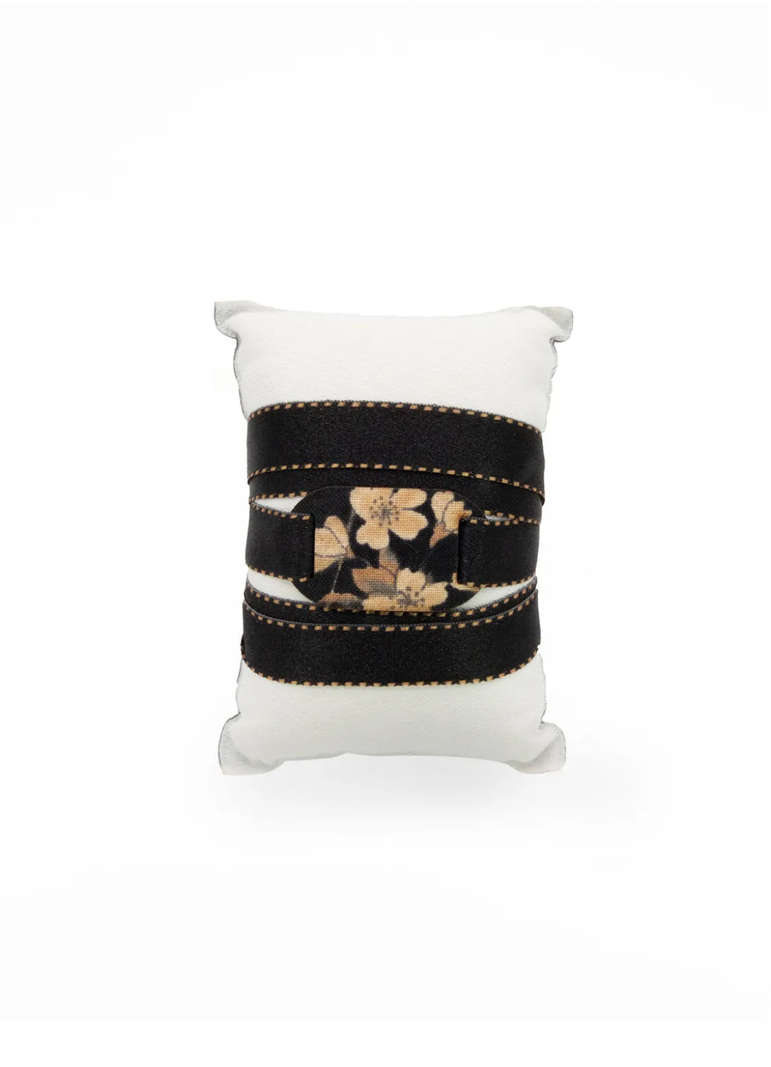 Bracciale Tessuto Kimono Piccolo Nero