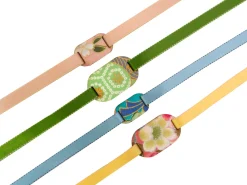Bracciale Tessuto Kimono Piccolo Verde Chiaro