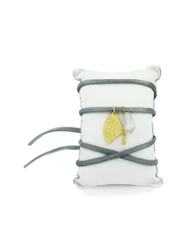 Bracciale Tessuto Ventaglio Grigio