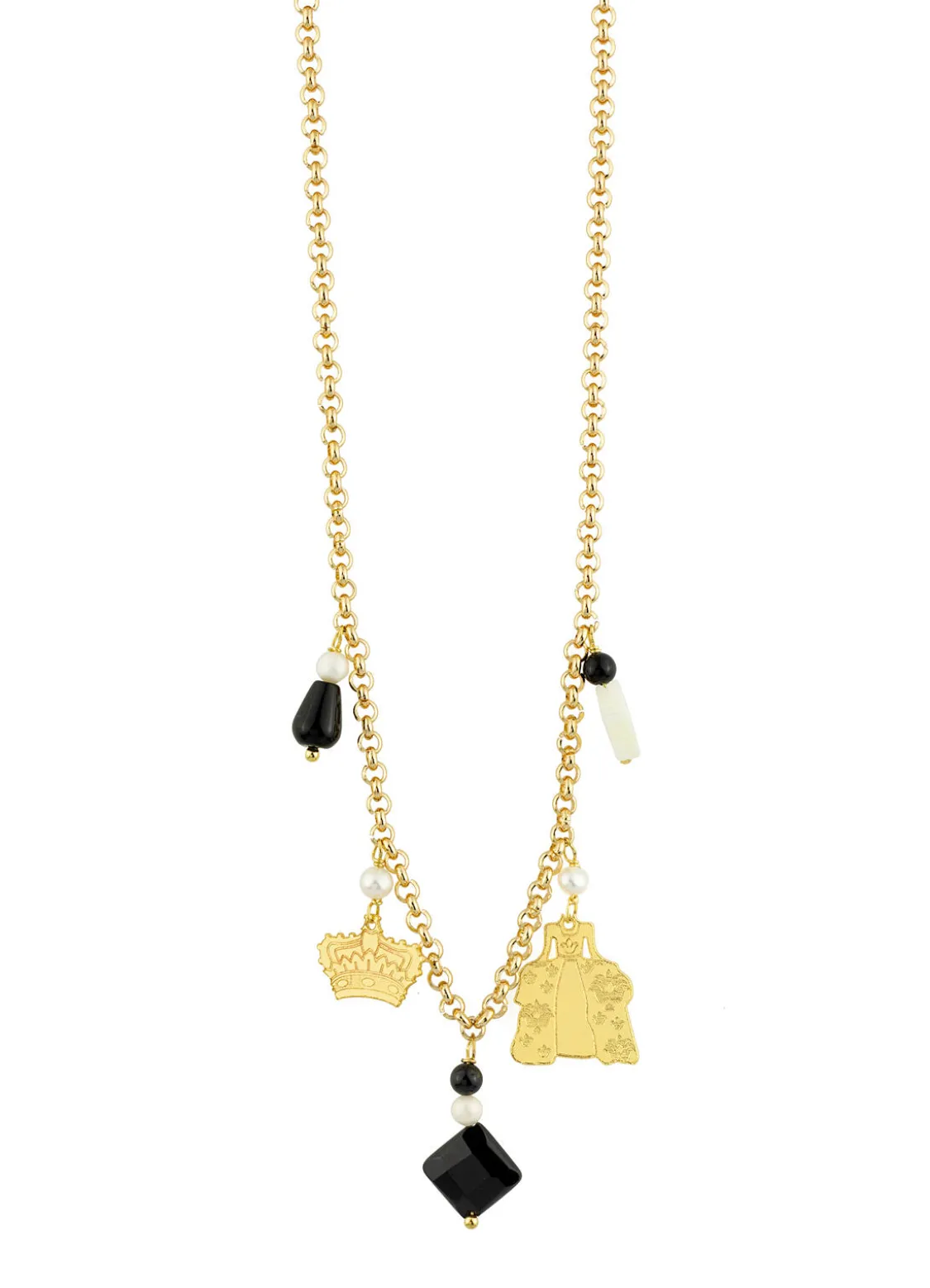 Collana Dama Elementi Nero