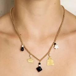 Collana Dama Elementi Nero