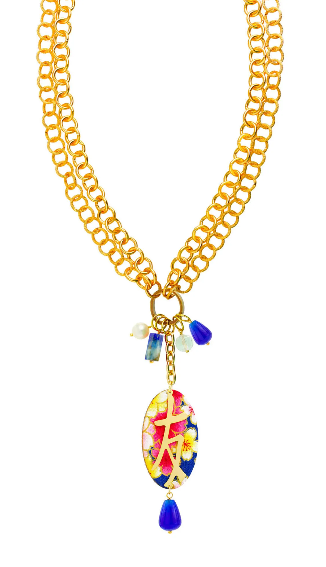 Collana Doppia Amicizia Blu