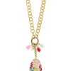 Collana Doppia Amicizia Rosa Fluo