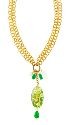 Collana Doppia Amicizia Verde
