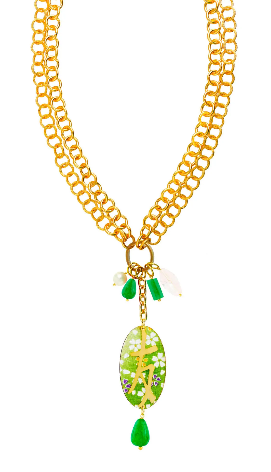 Collana Doppia Amicizia Verde