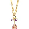Collana Doppia Amicizia Viola