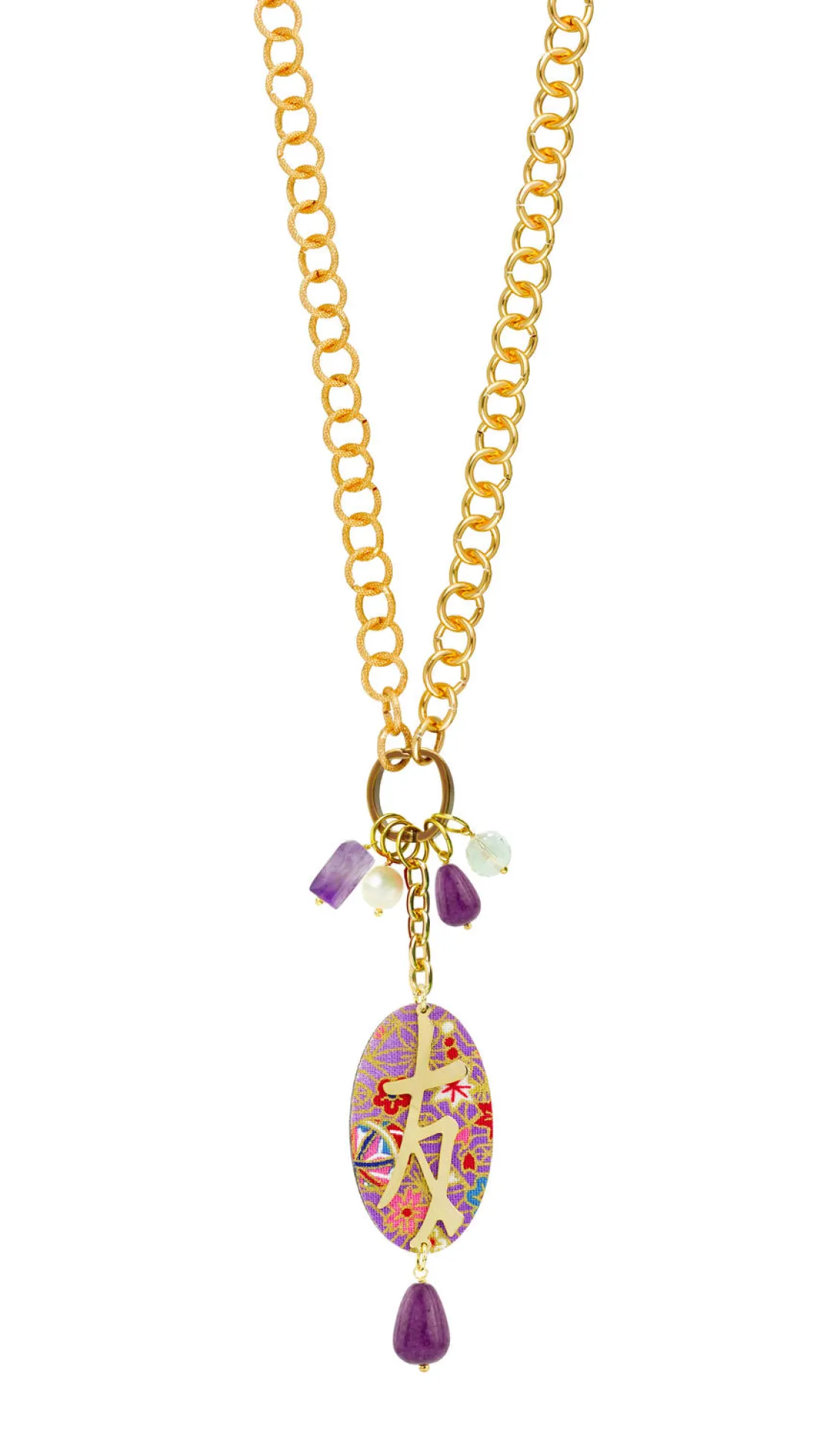 Collana Doppia Amicizia Viola