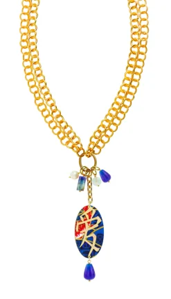 Collana Doppia Amore Blu