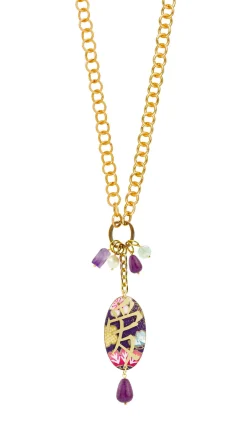 Collana Doppia Amore Viola