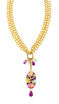 Collana Doppia Amore Viola