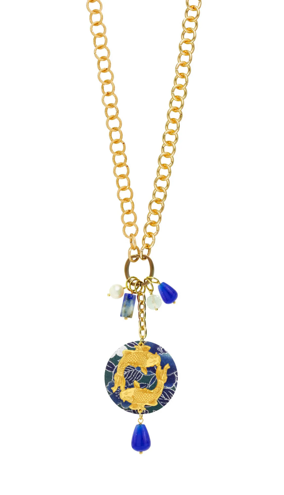 Collana Doppia Carpe Blu