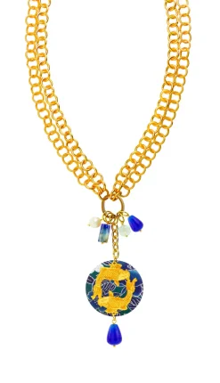 Collana Doppia Carpe Blu