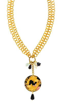 Collana Doppia Carpe Nero
