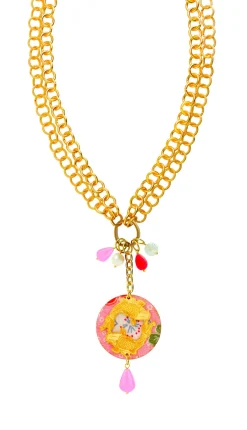 Collana Doppia Carpe Rosa Fluo