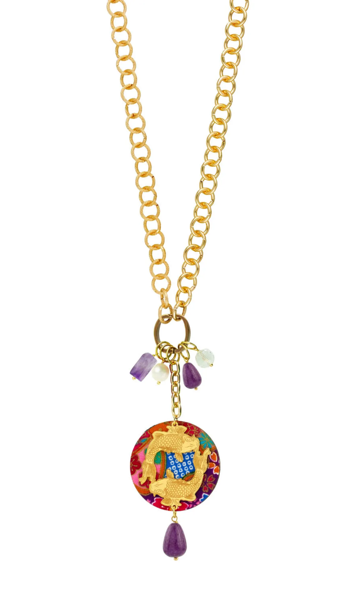 Collana Doppia Carpe Viola