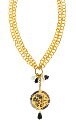 Collana Doppia Fiore Nero