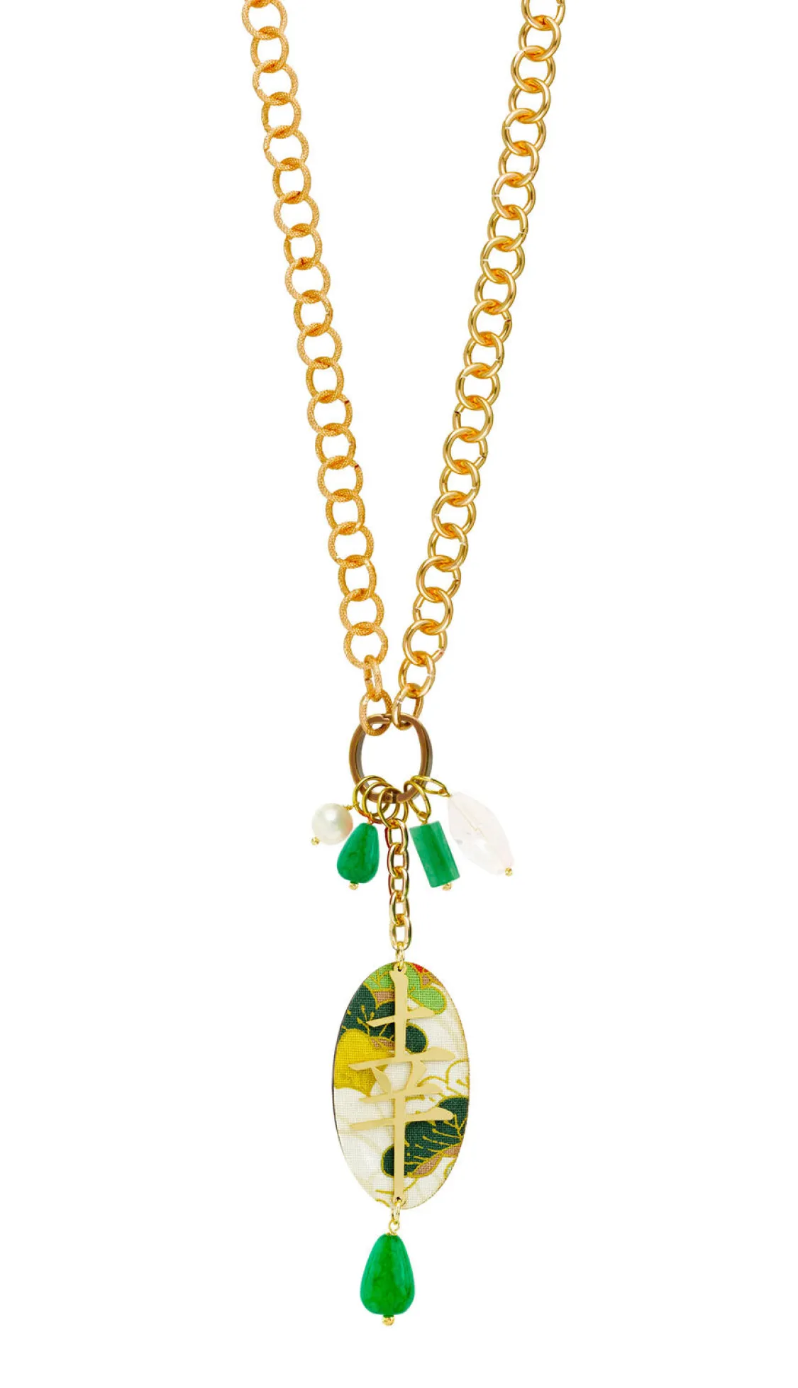 Collana Doppia Fortuna Verde