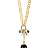 Collana Doppia Kimono Plexi Nero Marrone