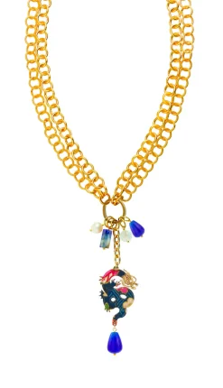 Collana Doppia Mito Blu