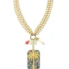 Collana Doppia Palma Fiore Trasparente
