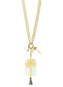 Collana Doppia Palma Plexiglass Trasparente