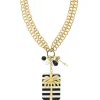 Collana Doppia Palma Riga Nero