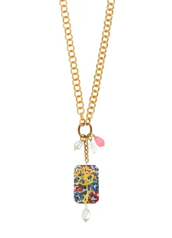 Collana Doppia Quadrifoglio Fiori Trasparente