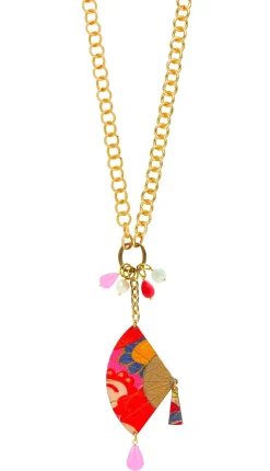 Collana Doppia Rosa Fluo