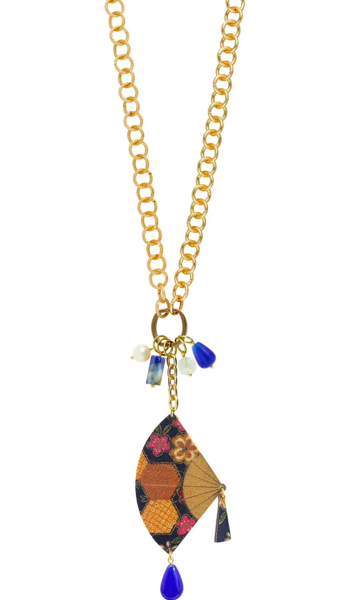Collana Doppia Ventaglio Blu