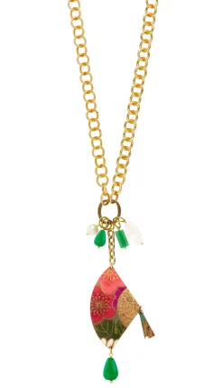 Collana Doppia Ventaglio Verde