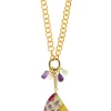Collana Doppia Ventaglio Viola