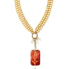 Collana Doppia Viso Perla