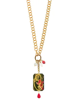 Collana Doppia Viso Rubino