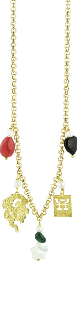 Collana Drago Elementi Colorati