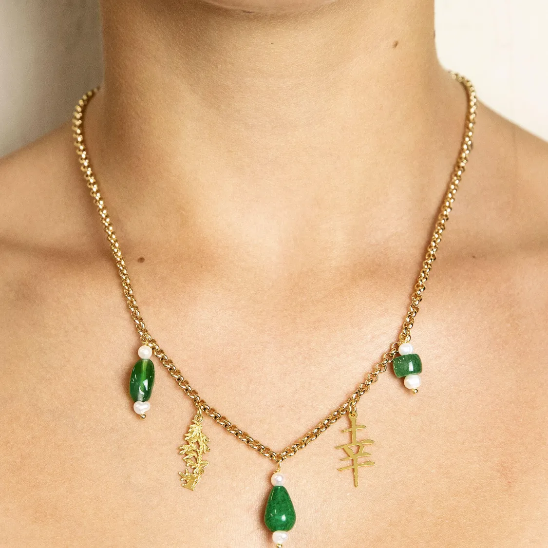 Collana Fortuna Elementi Verde