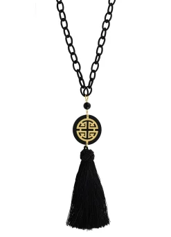 Collana Fu Plexi Nappa Nero