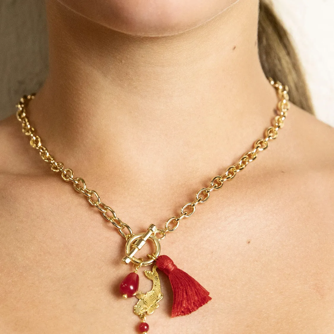 Collana Girocollo Koi Rubino