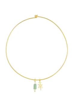 Collana Girocollo Rigida Fortuna Verde