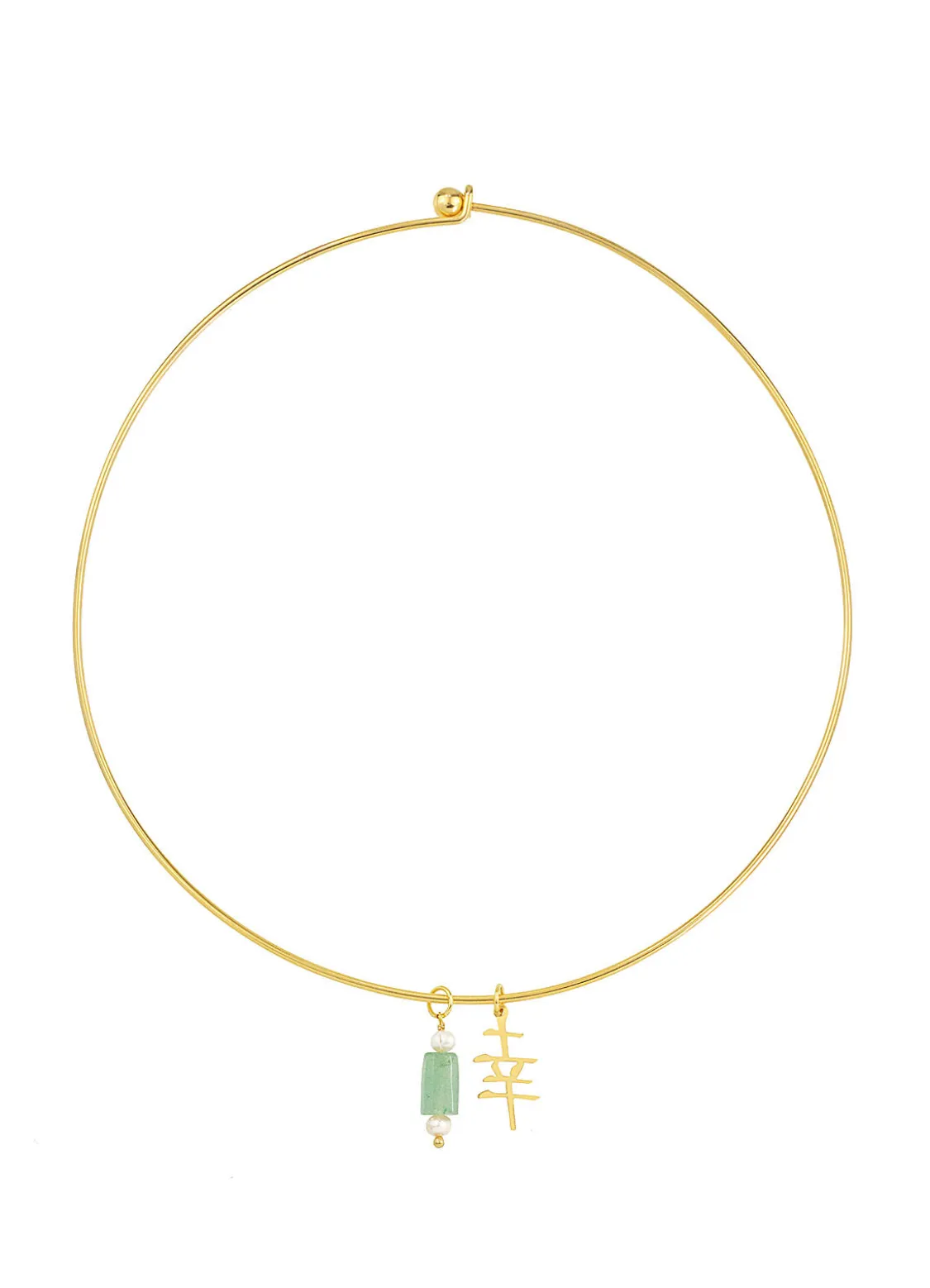 Collana Girocollo Rigida Fortuna Verde