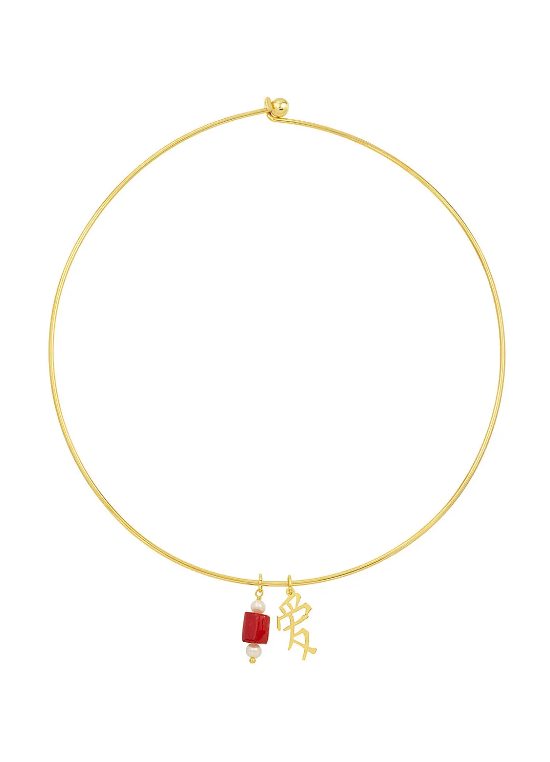 Collana Girocollo Rigida Amore Rubino