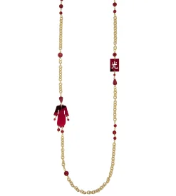 Collana Kimono Plexi Rubino