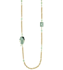 Collana Kimono Plexi Verde Giada
