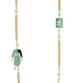 Collana Kimono Plexi Verde Giada