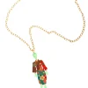 Collana Kimono Verde Giada