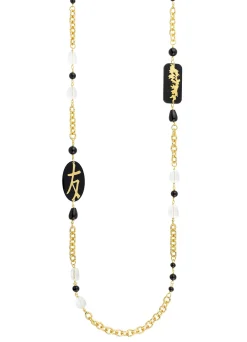 Collana Lebolina Amicizia Plexi Nero