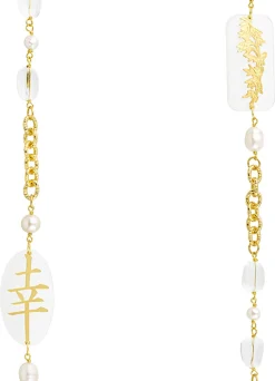 Collana Lebolina Fortuna Plexi Trasparente Perla