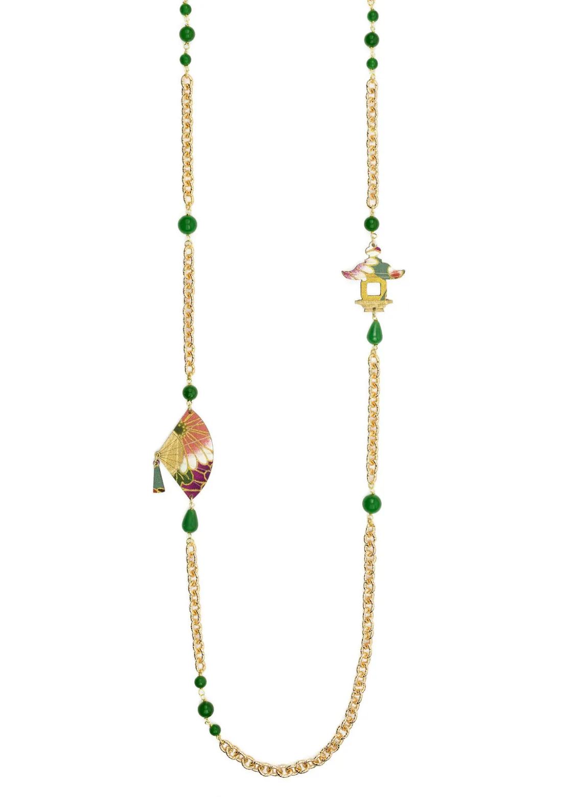 Collana Lebolina Ventaglio Verde