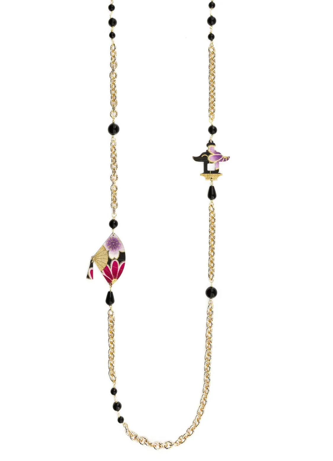 Collana Lebolina Ventaglio Nero